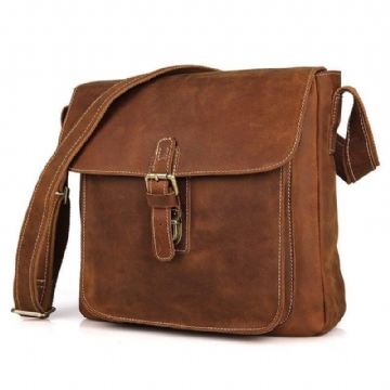 Bőr Messenger Crossbody Bag Vintage