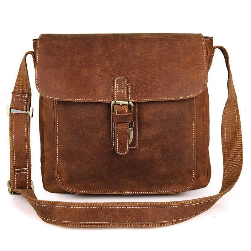 Bőr Messenger Crossbody Bag Vintage