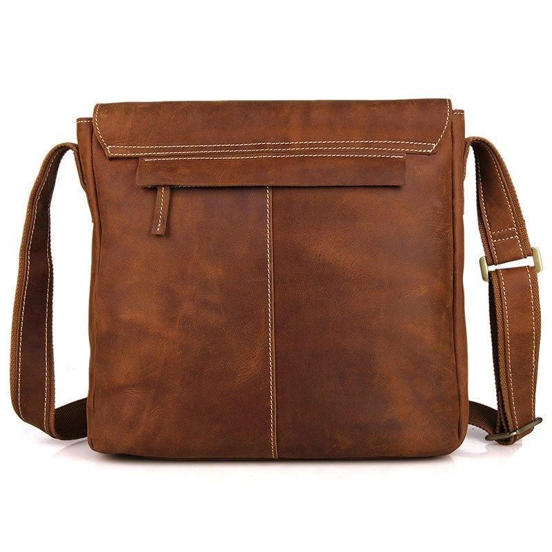 Bőr Messenger Crossbody Bag Vintage