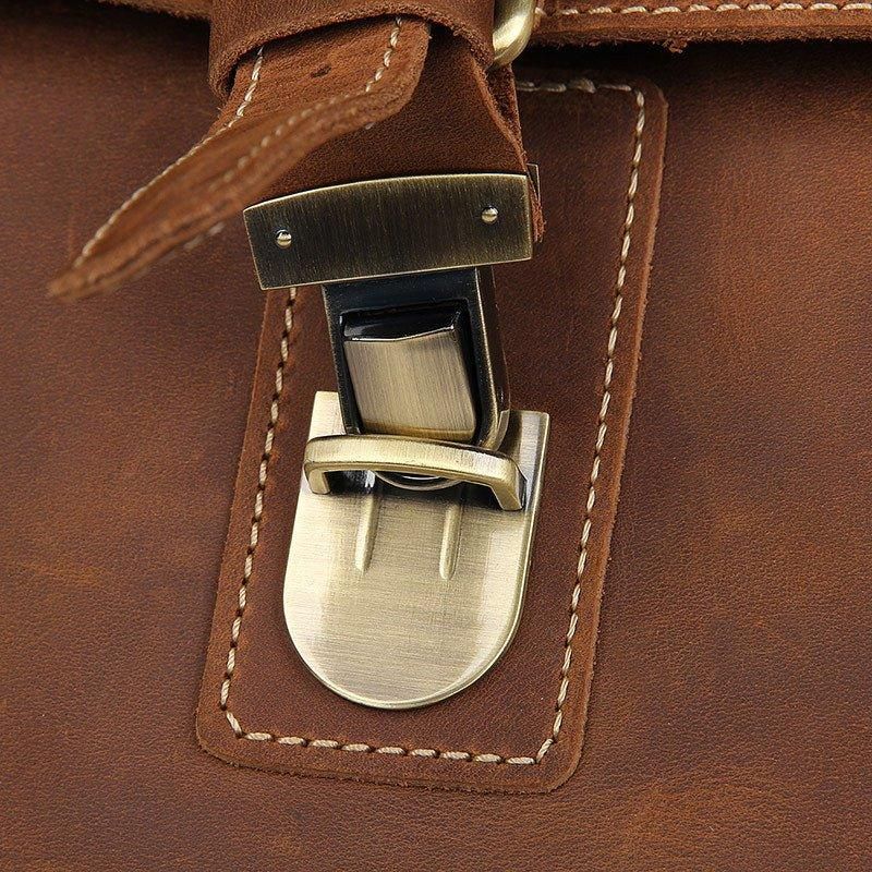 Bőr Messenger Crossbody Bag Vintage