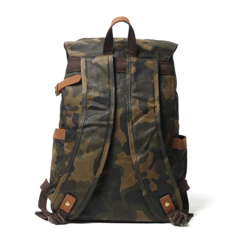 Camo Vintage Canvas Hátizsákok Iskolába