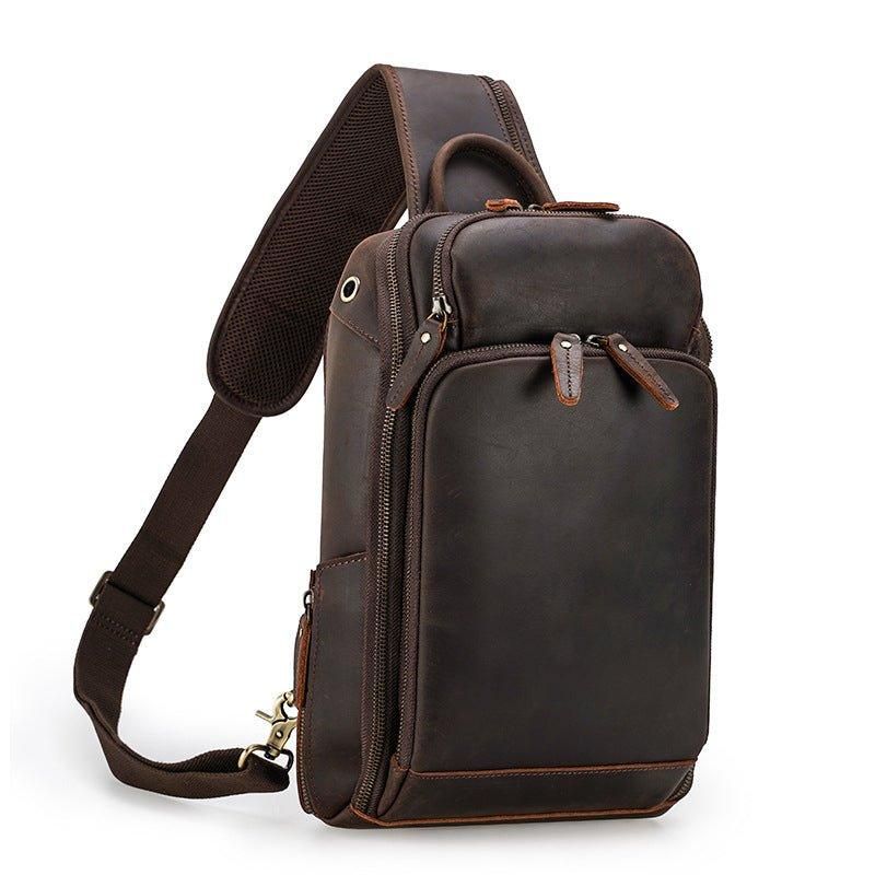 Crossbody Férfi Bőr Mellkastáska