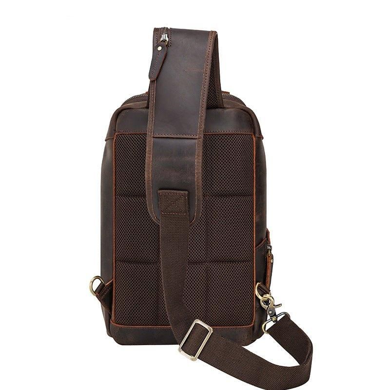 Crossbody Férfi Bőr Mellkastáska