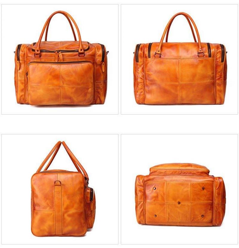 Designer Weekender Bag Növényi Bőrből Cserzett