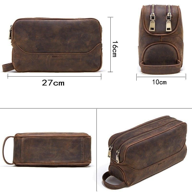 Férfi Bőr Dopp Kit Táska