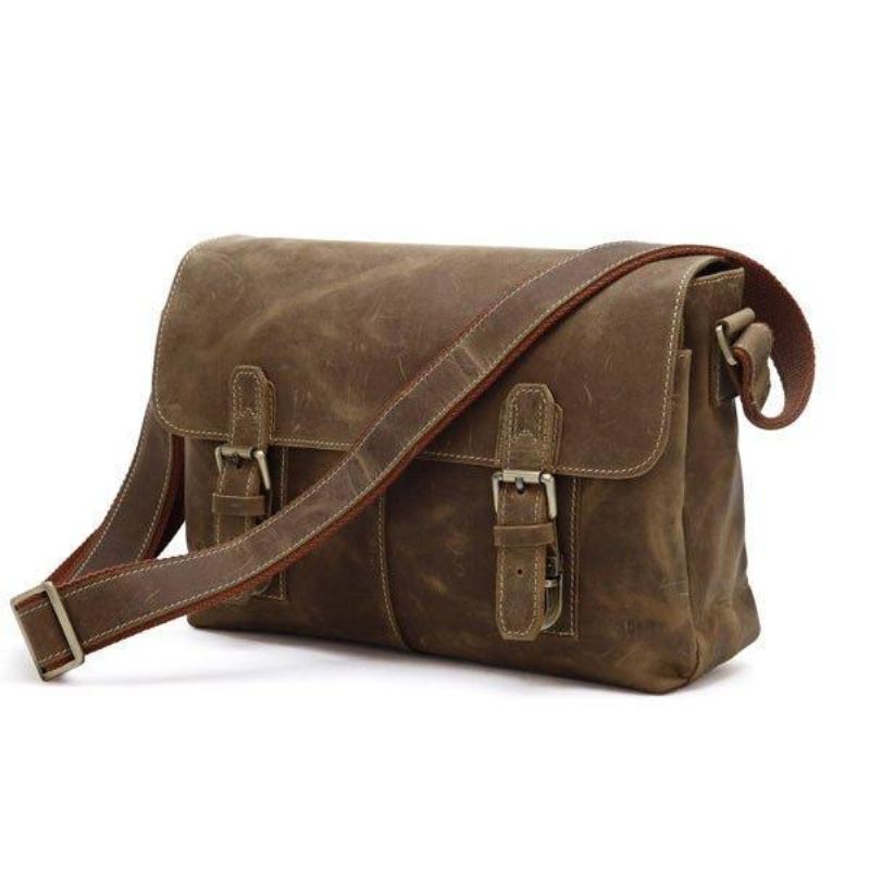 Férfi Vintage Bőr Crossbody Futártáska