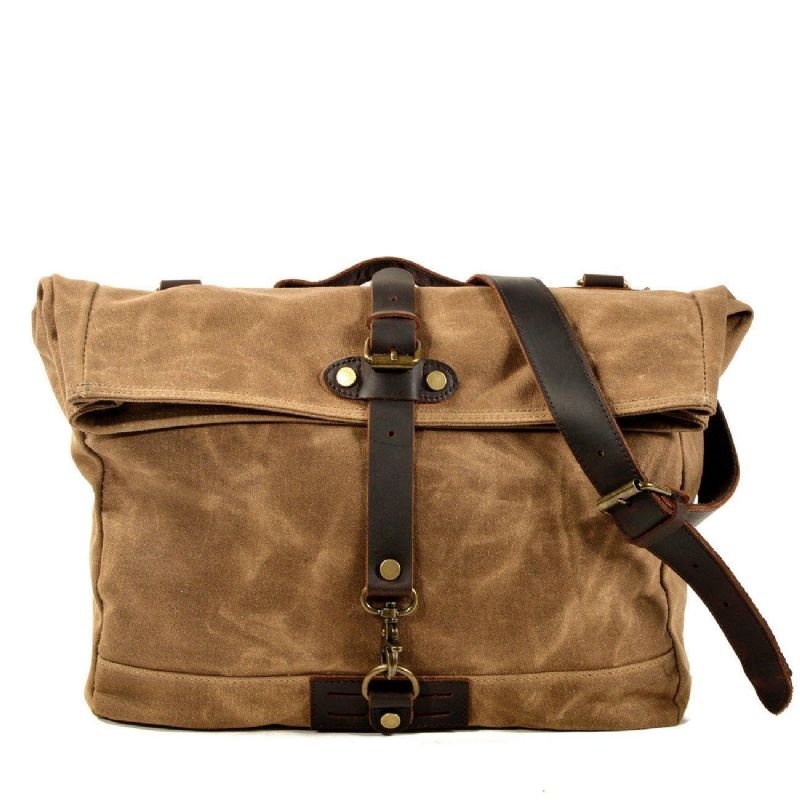 Vintage Canvas Messenger Bag Laptop És Motobags