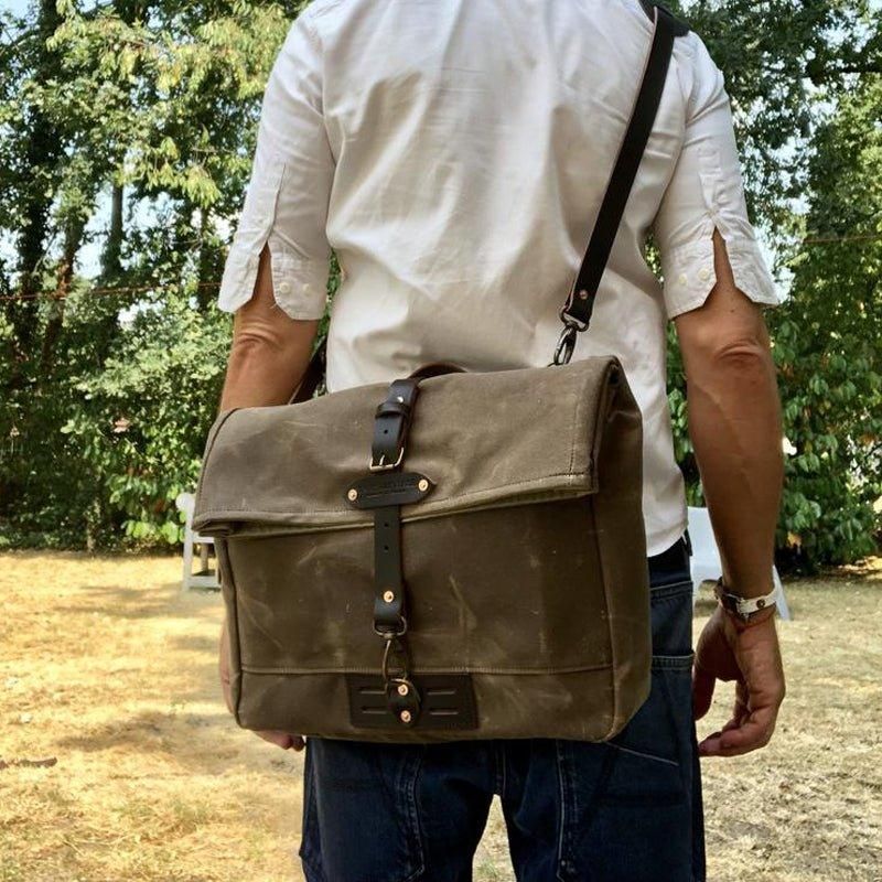 Vintage Canvas Messenger Bag Laptop És Motobags