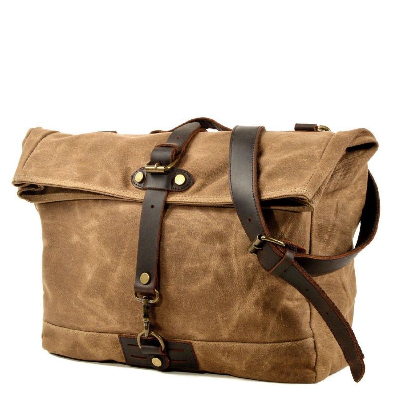 Vintage Canvas Messenger Bag Laptop És Motobags