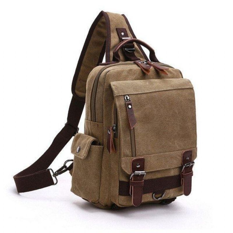 Vintage Canvas Messenger Sling Táska