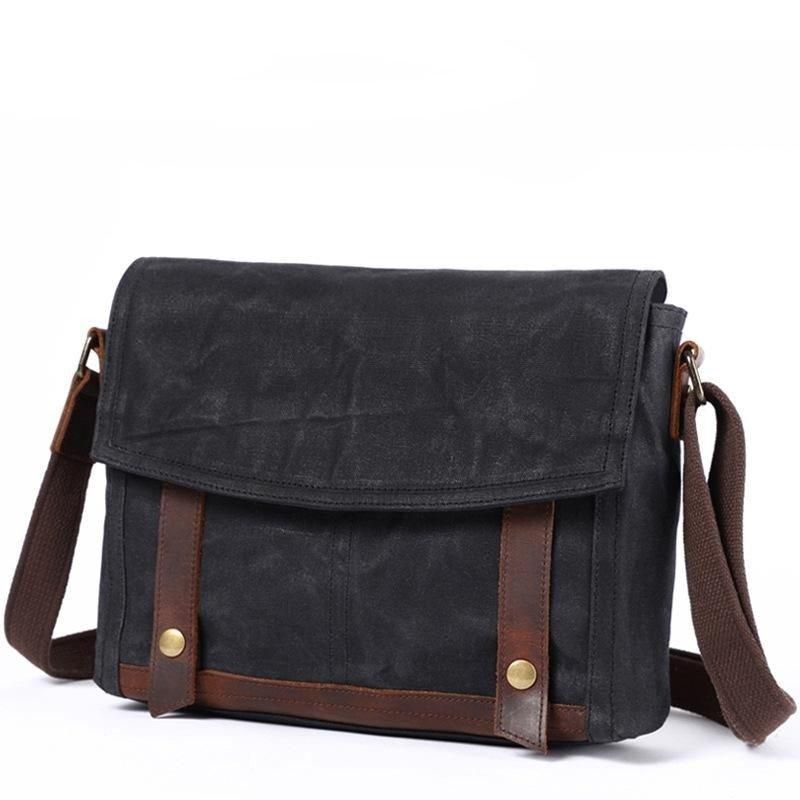 Vintage Messenger Bag Vászon Crossbody Férfiaknak