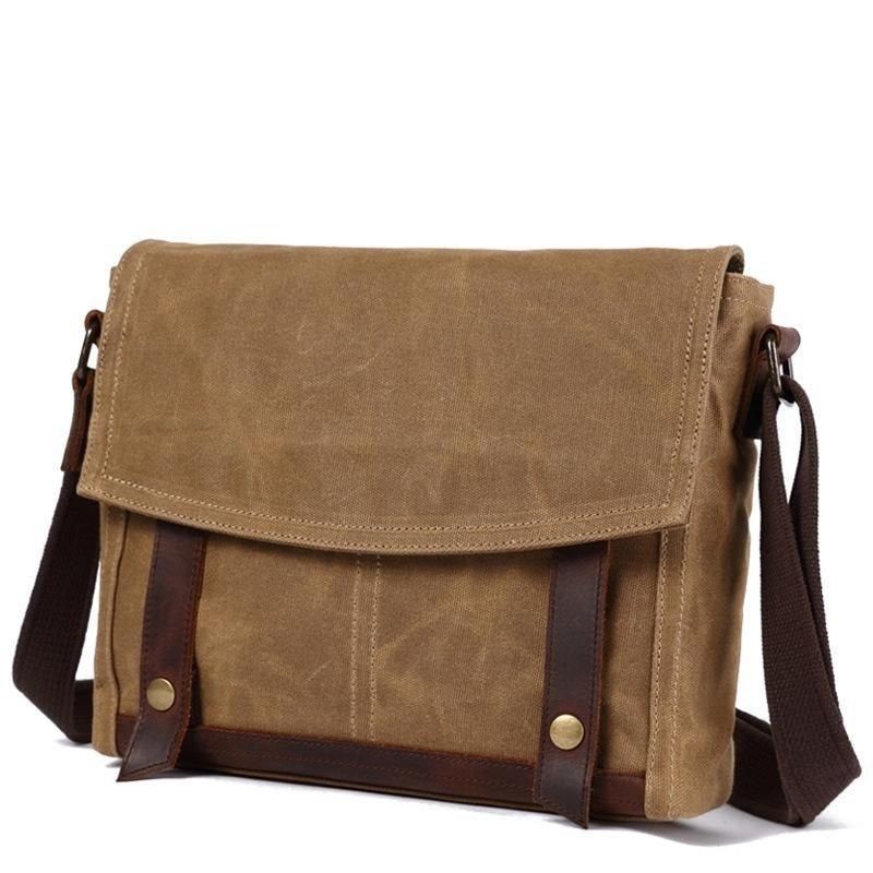 Vintage Messenger Bag Vászon Crossbody Férfiaknak