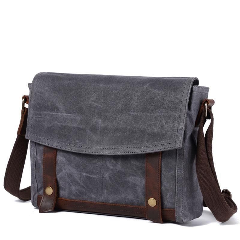 Vintage Messenger Bag Vászon Crossbody Férfiaknak