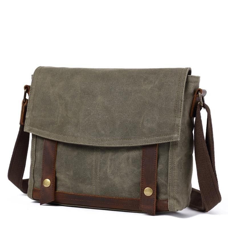 Vintage Messenger Bag Vászon Crossbody Férfiaknak